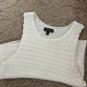 TopShop white/cream knitted tank